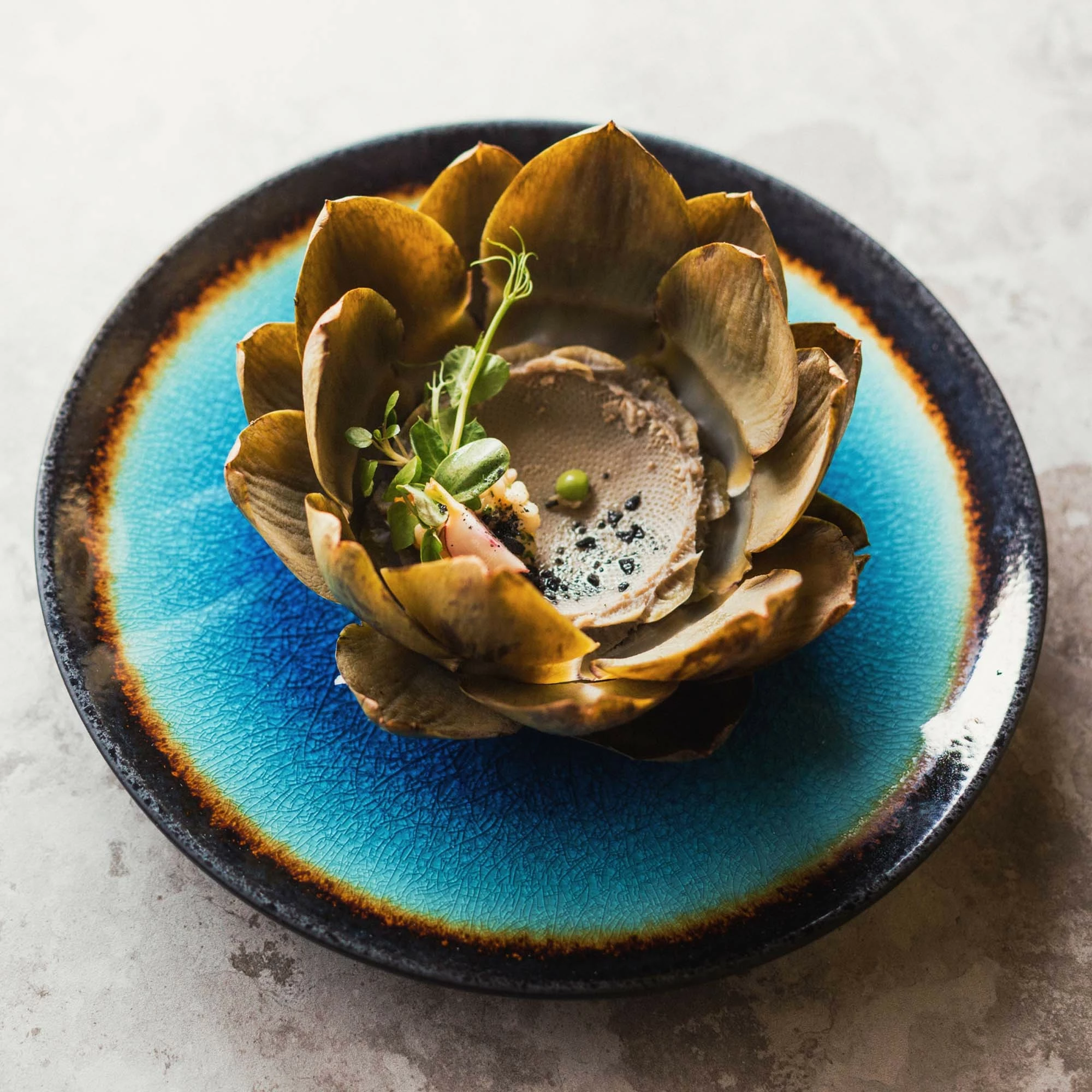 Pjatë servirjeje ovale Fine Dine Lazur 272x150mm, blu, set 3 copë