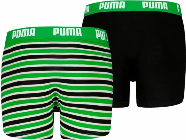 Të brendshme për fëmijë Puma Everyday Striped 938970 03, jeshile dhe të zeza, 2 copë [Madhësia: 164 cm]