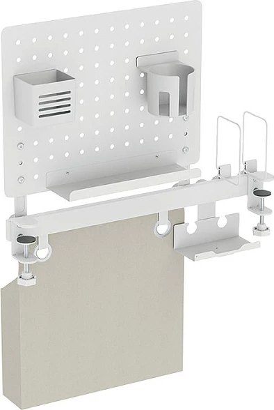 Organizator tavoline LogiLink Pegboard Office Rail Storage System, i bardhë