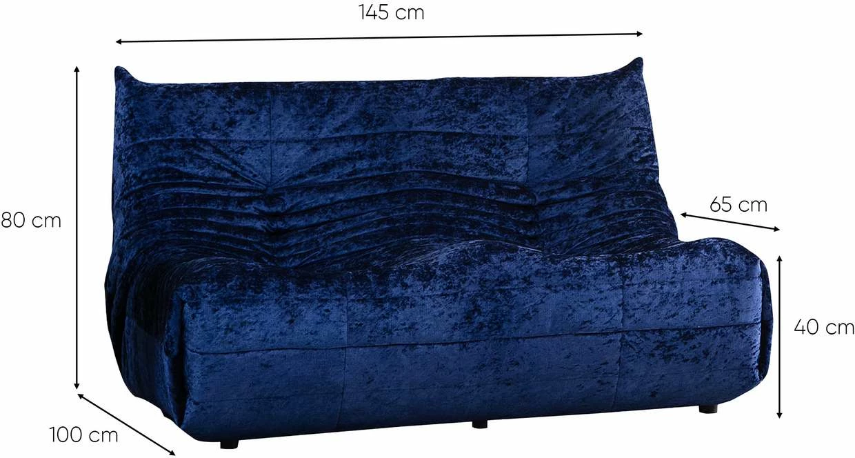 Divan dy-vendësh, ngjyrë e kaltër, Atelier del Sofa, Bocek
