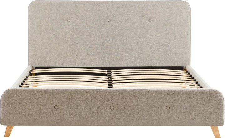 Krevat dopio Restel, stof gri-bezhë, 160x200cm