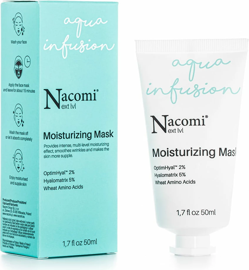 Maskë hidratuese për fytyrë Nacomi Next Level Moisturizing Mask për femra, 50ml