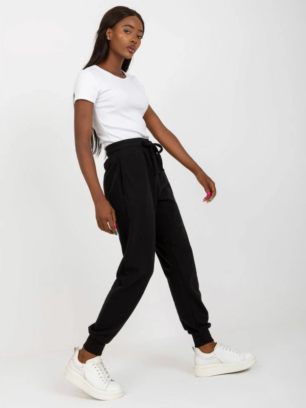 Pantallona sportive BASIC FEEL GOOD, të zeza [Madhësia: M]