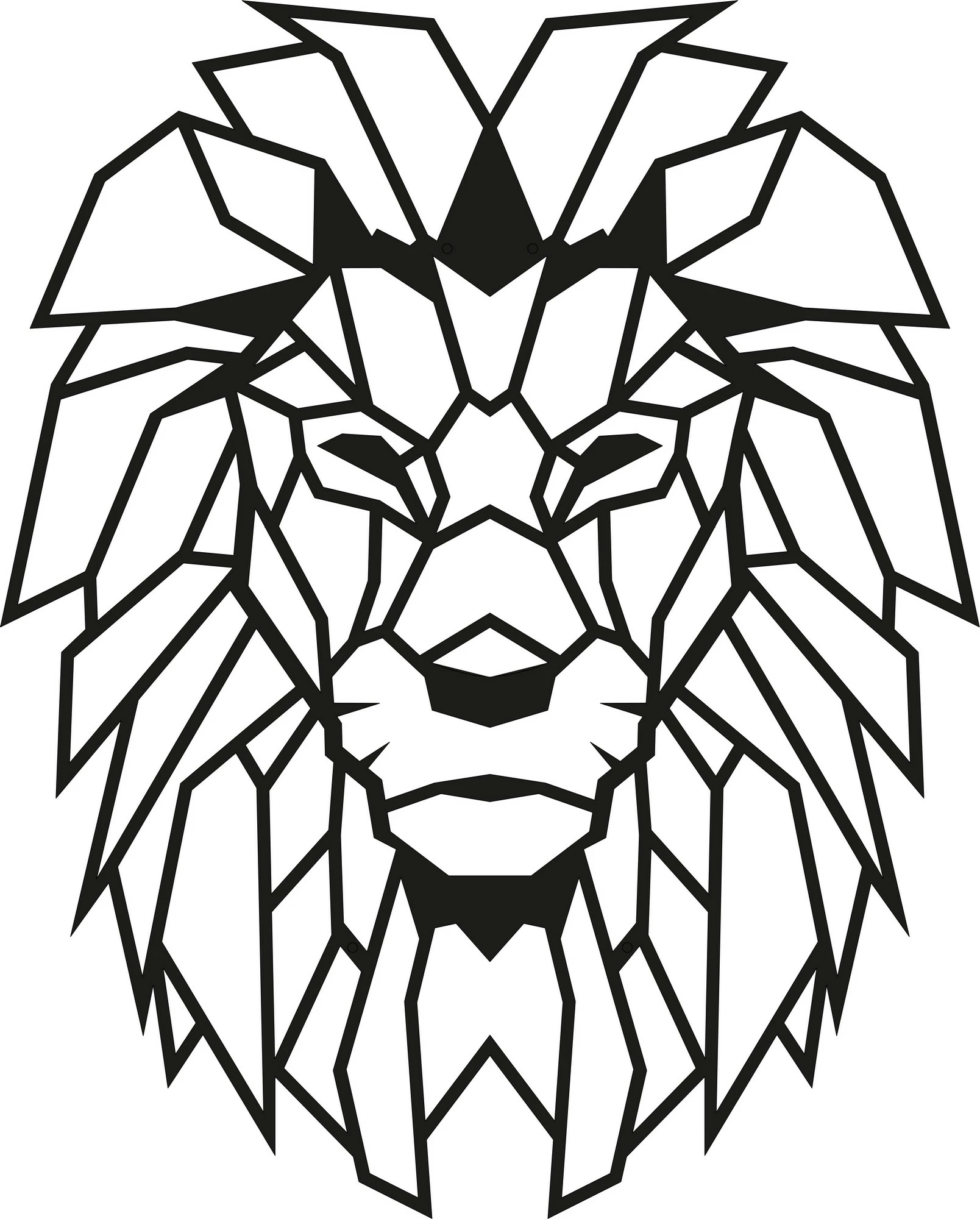 Aksesor dekorativ muri prej metali, luan, Wallity, ngjyrë e zezë