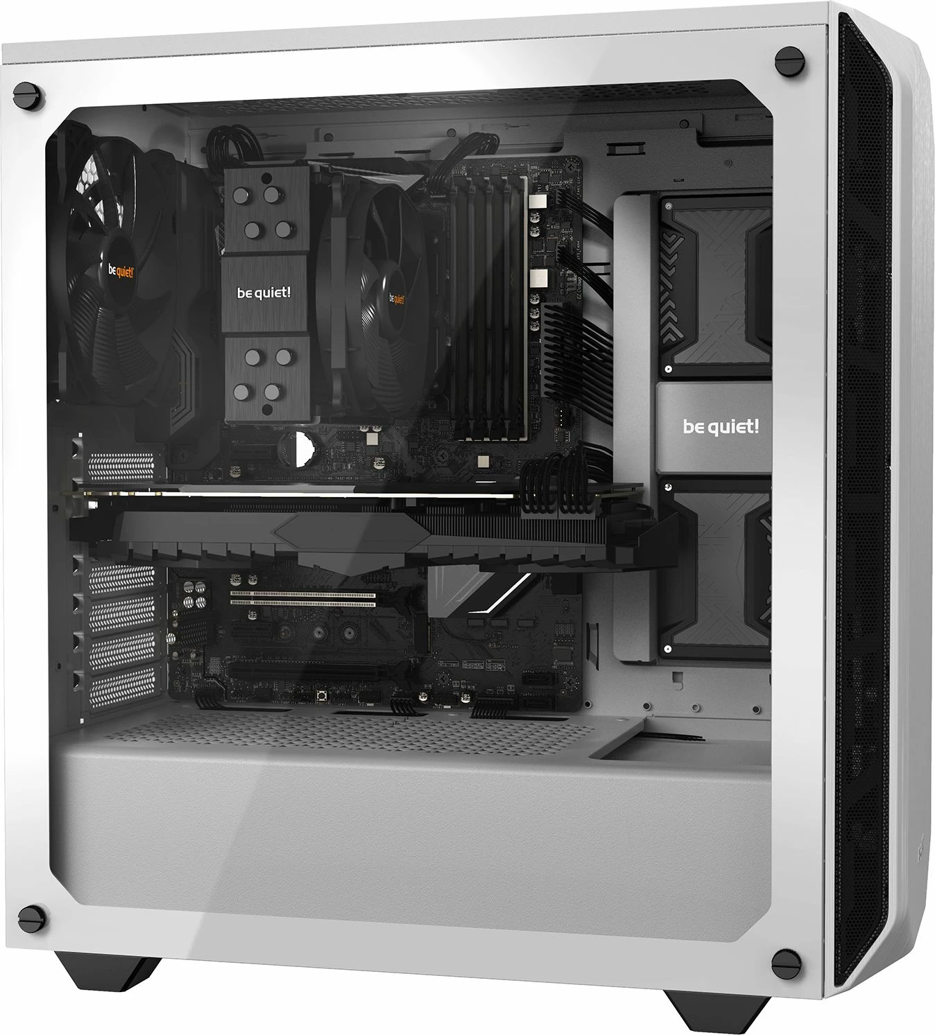 Kasë be quiet! Pure Base 500 Window BGW35, Midi Tower ATX, panel xhami i temperuar, e bardhë
