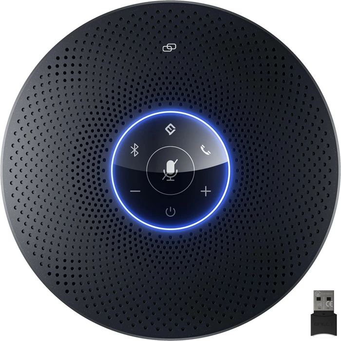 Altoparlant konference EMEET OfficeCore M2 Max, 5 W, Bluetooth 5.0, USB-C, bateri 2600 mAh, i zi, set me adapter USB A300 + kabllo USB-C 3 m