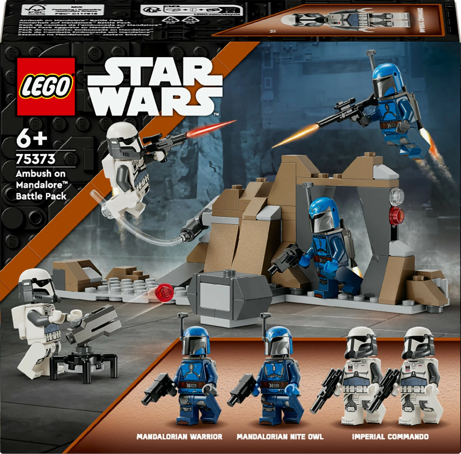 Set ndërtimi LEGO Star Wars 75373 Ambush on Mandalore Battle Pack, 109 pjesë, multikolor