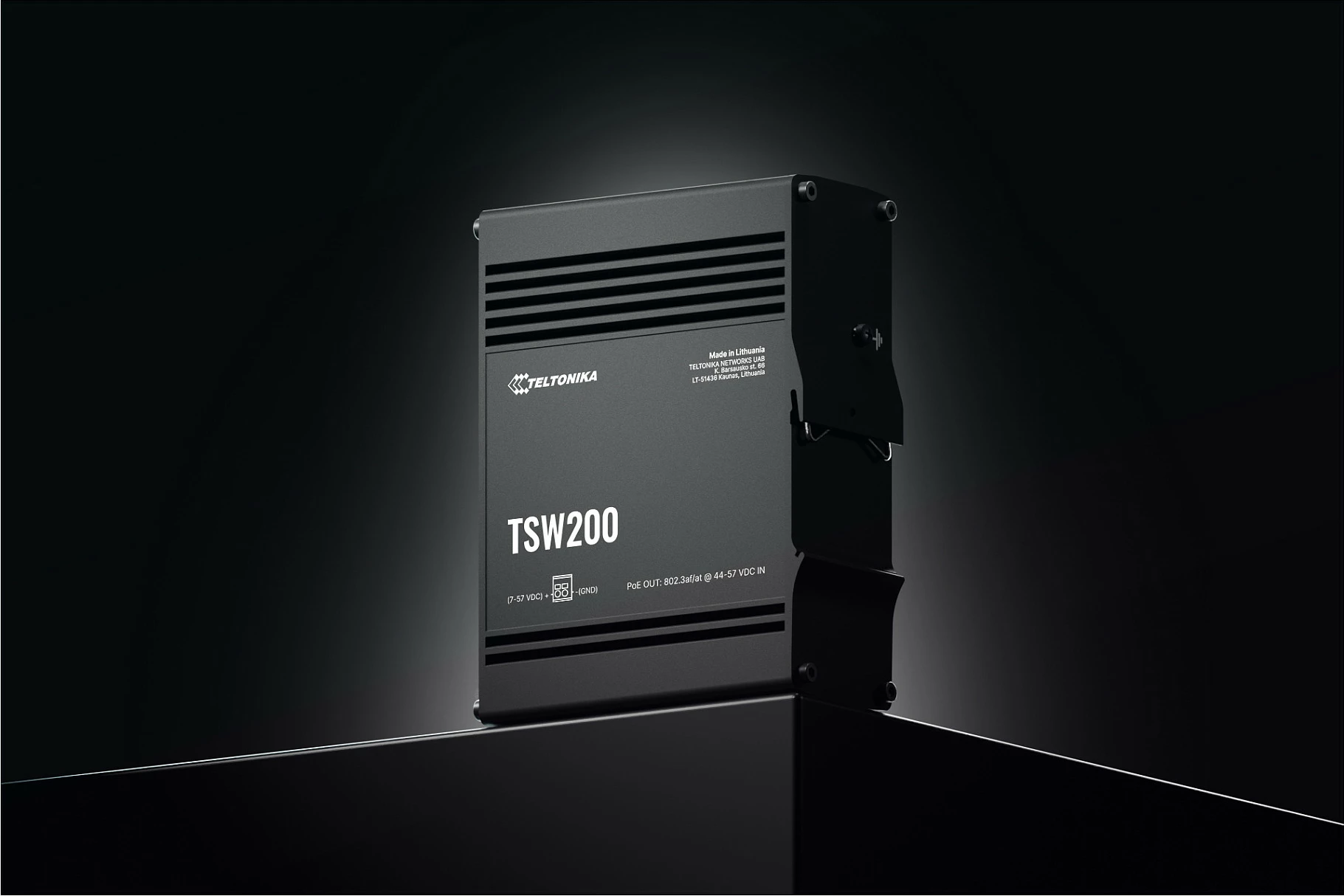 Switch industrial Teltonika TSW200, 8x Gigabit PoE, 2x SFP, montim DIN/Wall, i zi