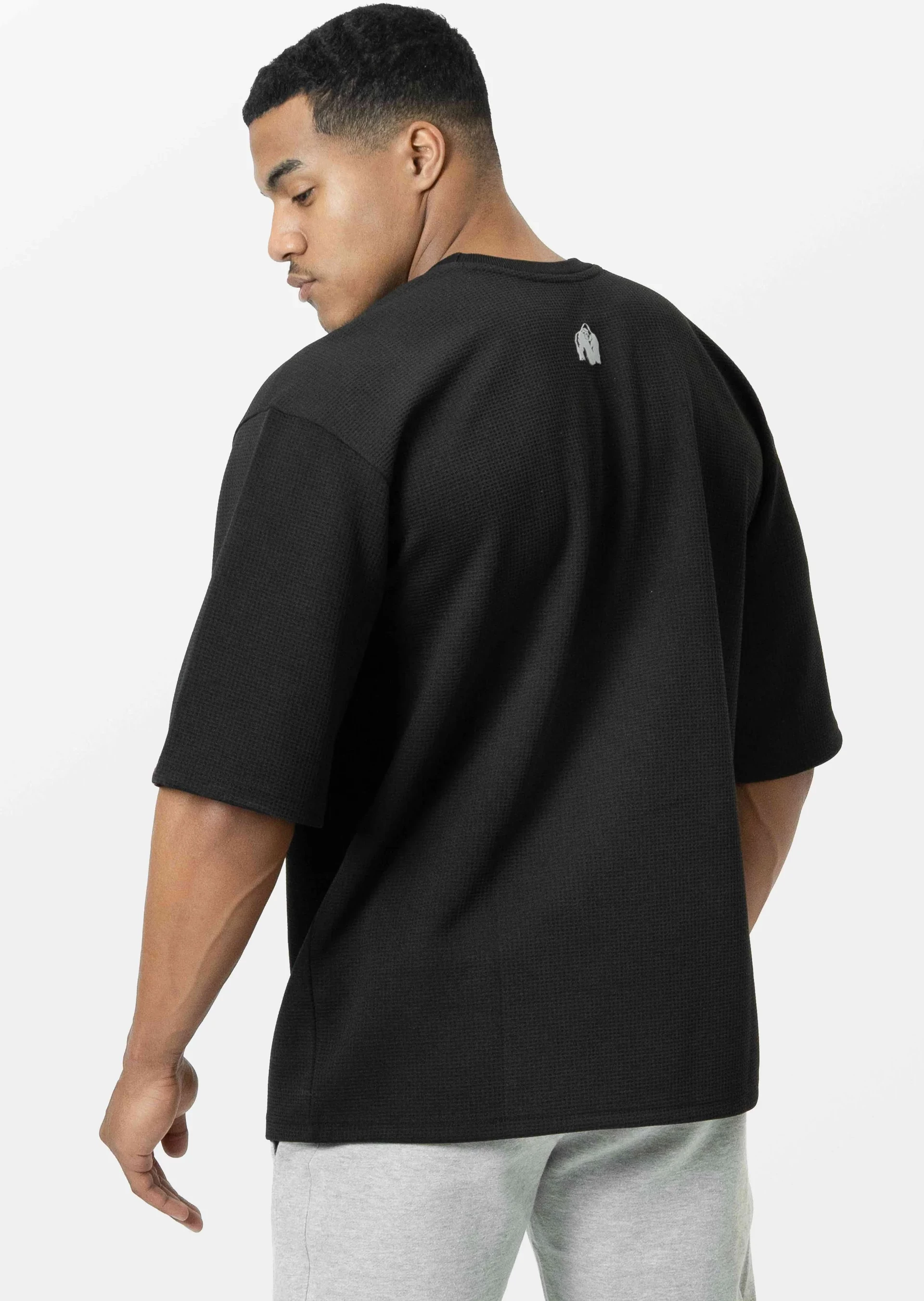Idaho Oversized Waffle T-Shirt - Black [Madhësia: M]