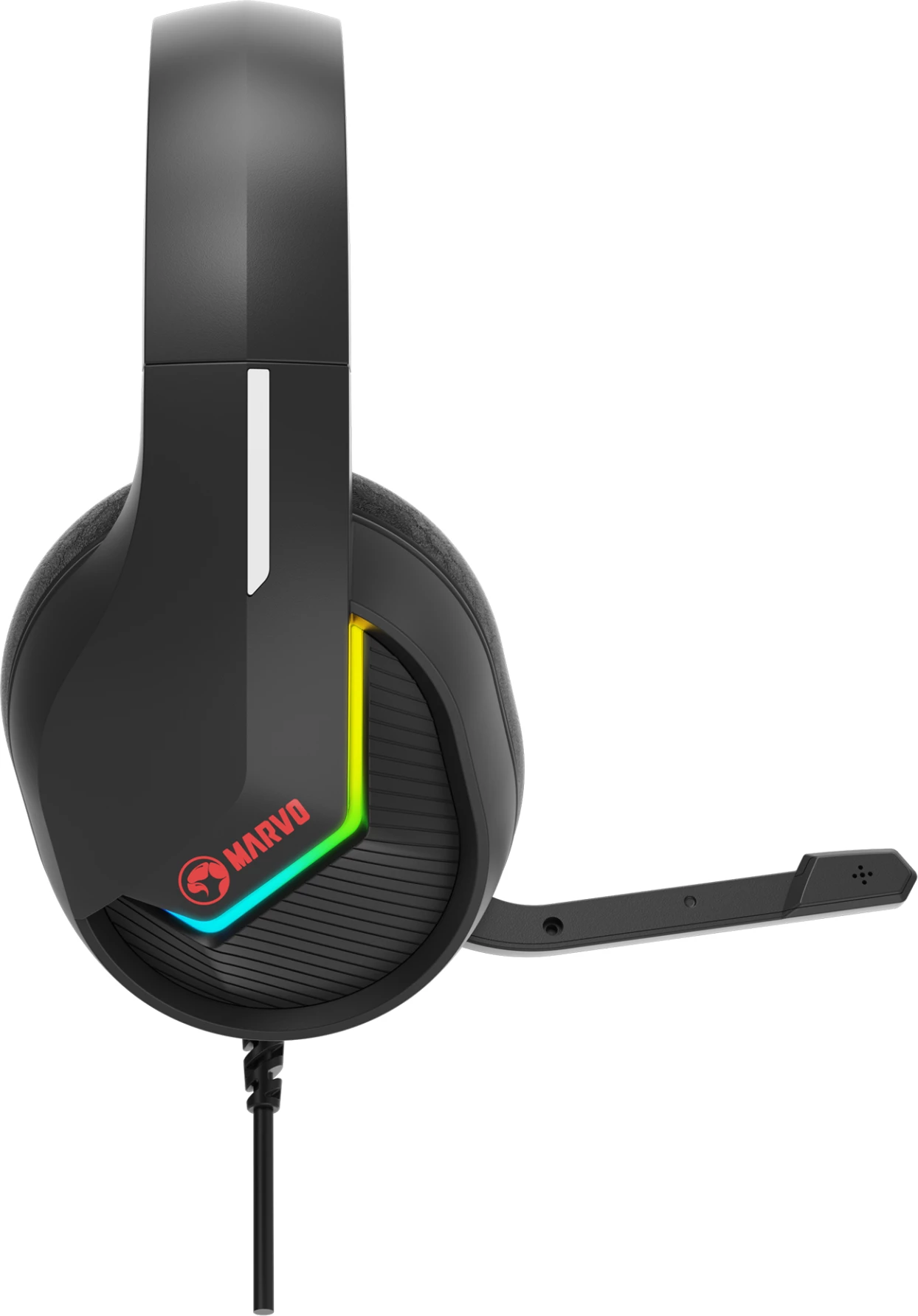 Kufje gaming Marvo H8618 me mikrofon, RGB, wired (USB/3.5mm), të zeza