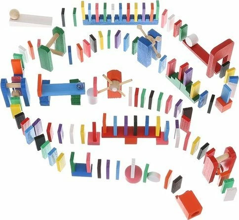 Set domino druri Kruzzel 22914, 360 copë, 407 elemente, shumëngjyrësh