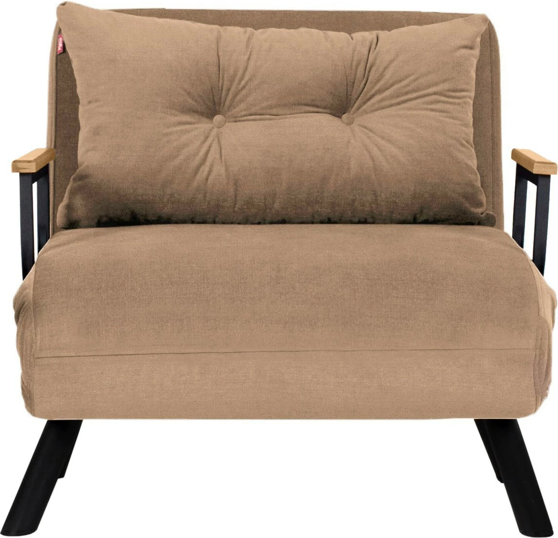 Krevate-kolltuk një vendësh Sando, kafe e çelët, Atelier del Sofa