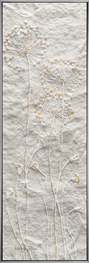 Pikturë dekorative Breath of Art, kanavacë, dru, bezhë-ari, 40x120x4cm