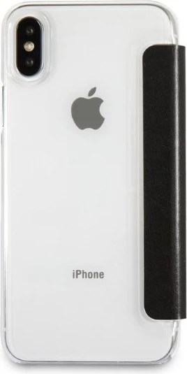 Mbështjellës Karl Lagerfeld Signature Glitter për iPhone X/Xs, i zi