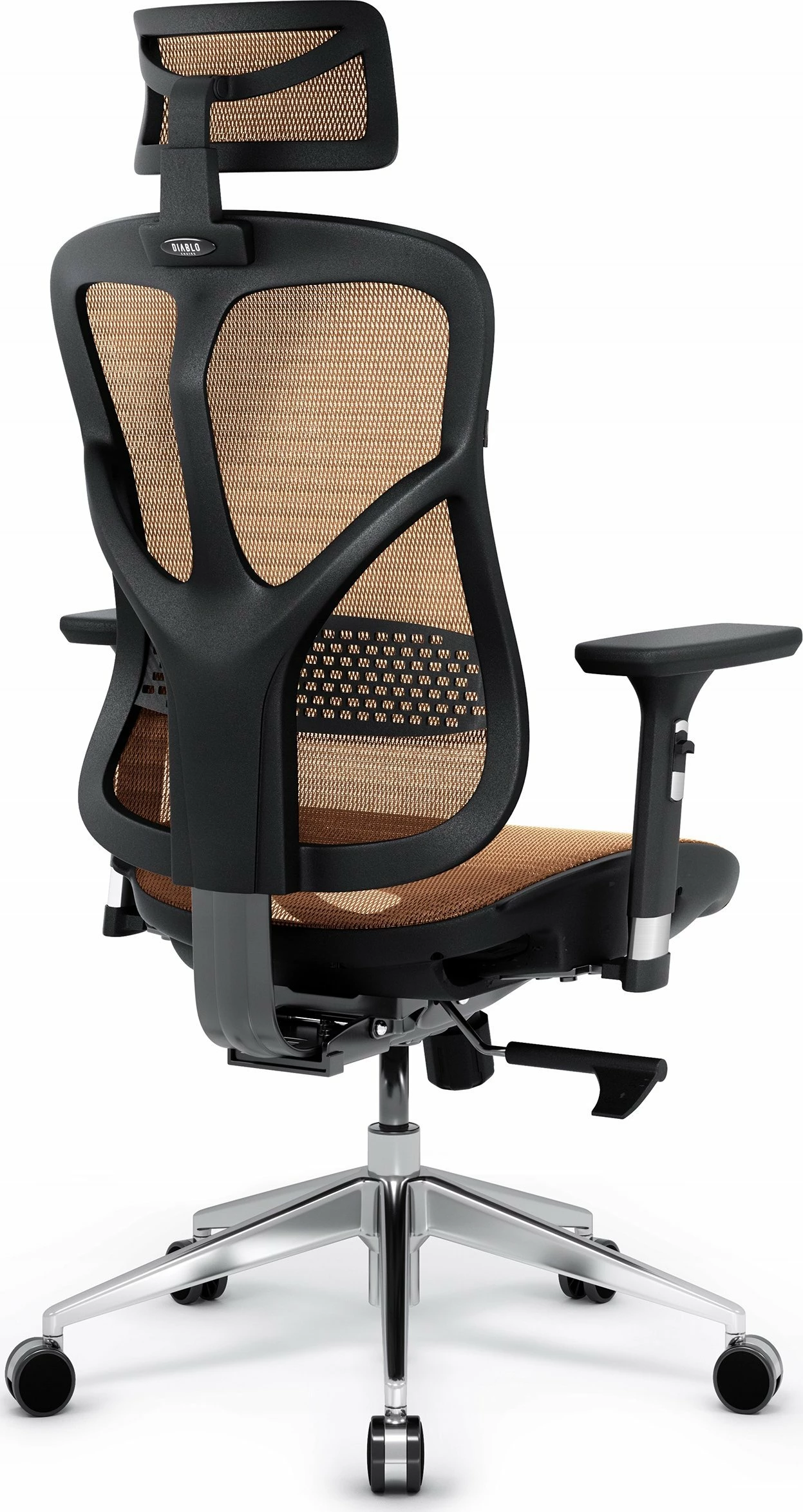 Karrige zyre ergonomike Diablo Chairs V-Basic, 140 kg, portokalli