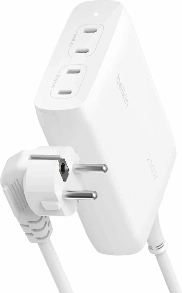 Belkin BOOST CHARGE PRO 200W 4-Port USB-C GaN Charger - White