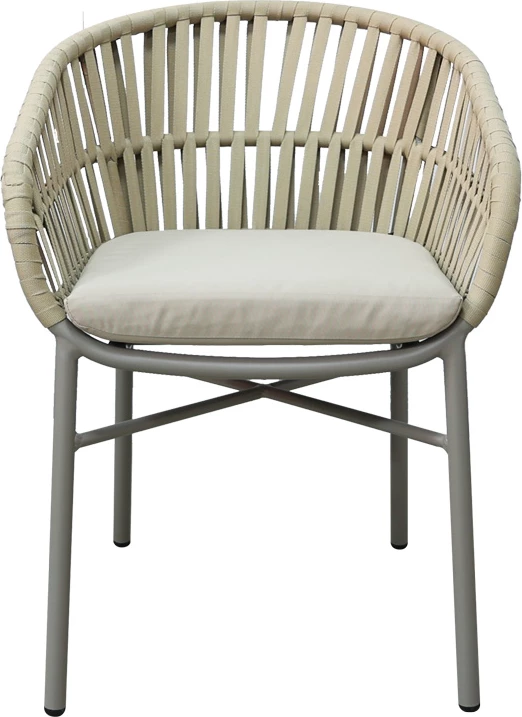 Karrige e jashtme Frama, alumini-pe, ngjyrë kafe, jastëk, 57x60x78cm