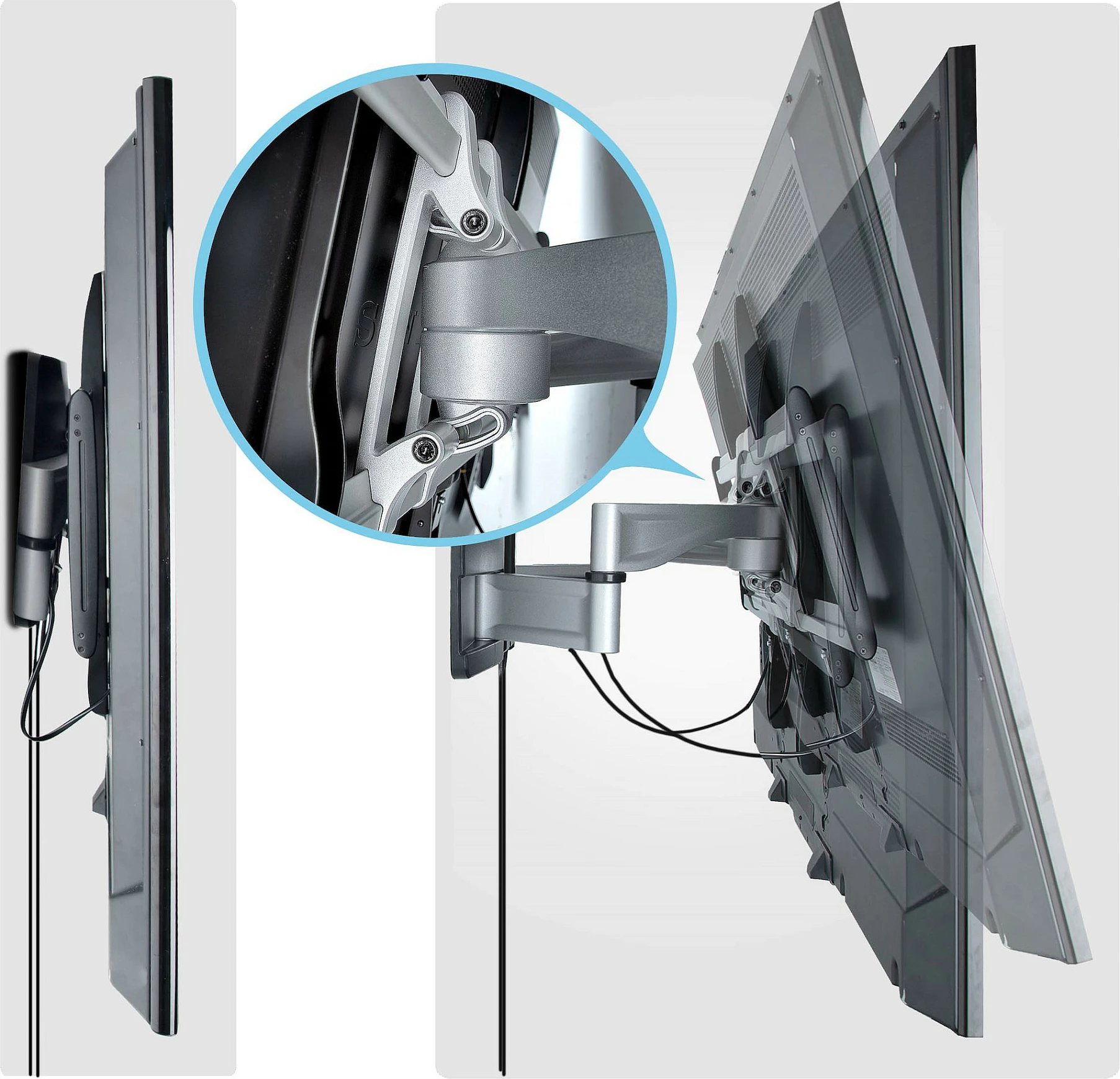 Mbajtëse muri për TV StarTech, 32-100", deri 85 kg, VESA 200x200+, full-motion, e zezë