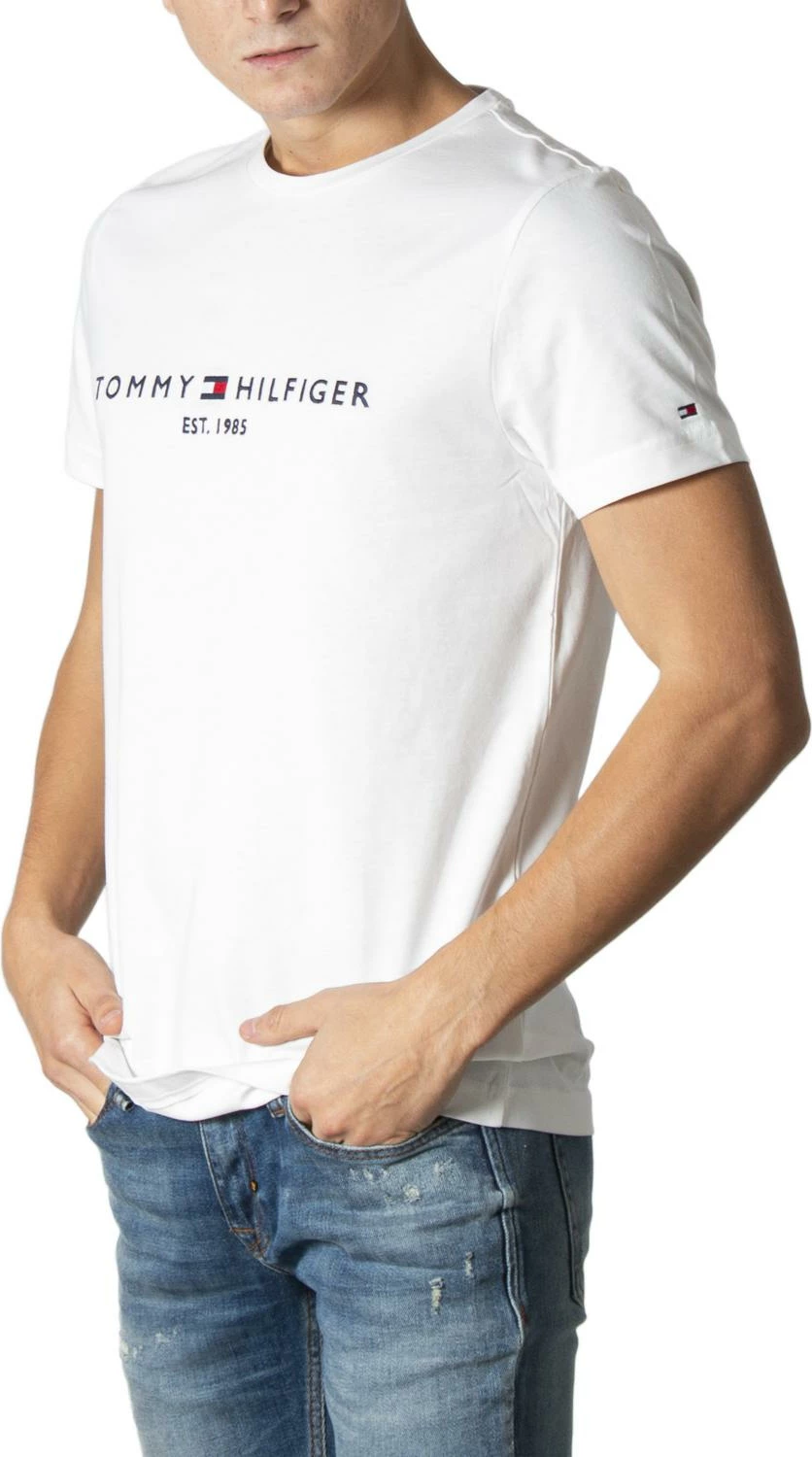 Maicë për meshkuj Tommy Hilfiger Core Tommy Logo Tee MW0MW11465, krem