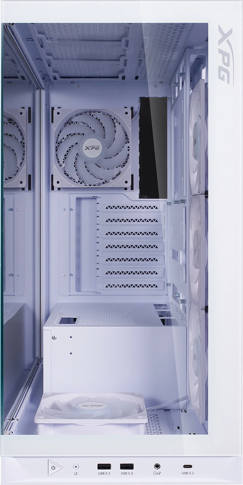 Kasë ADATA XPG INVADER X BTF Midi Tower, ATX/micro ATX/Mini-ATX, Tempered Glass, e bardhë