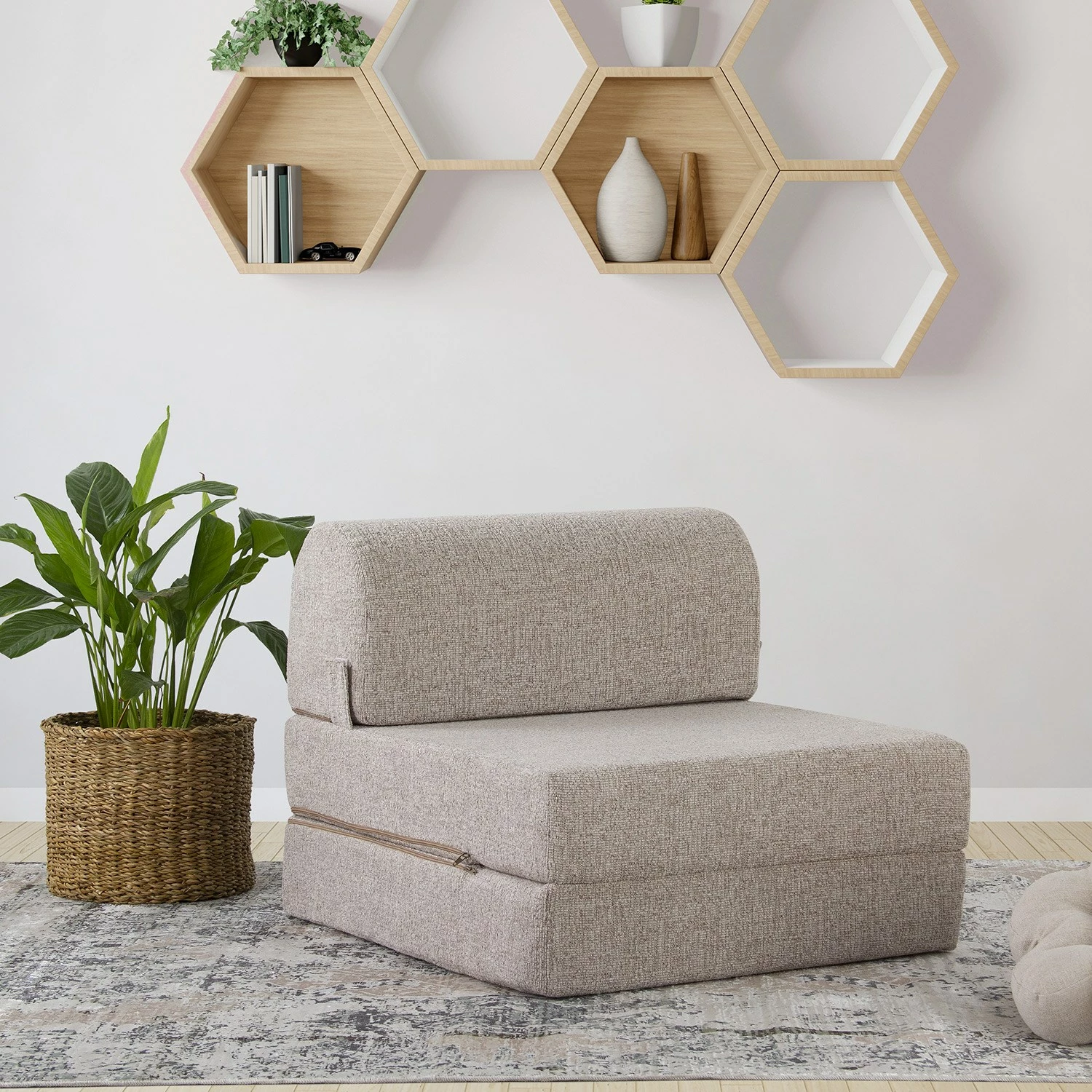 Krevat-karrige një vendës, Atelier del Sofa, Magic, boucle ngjyrë kafe e çelët
