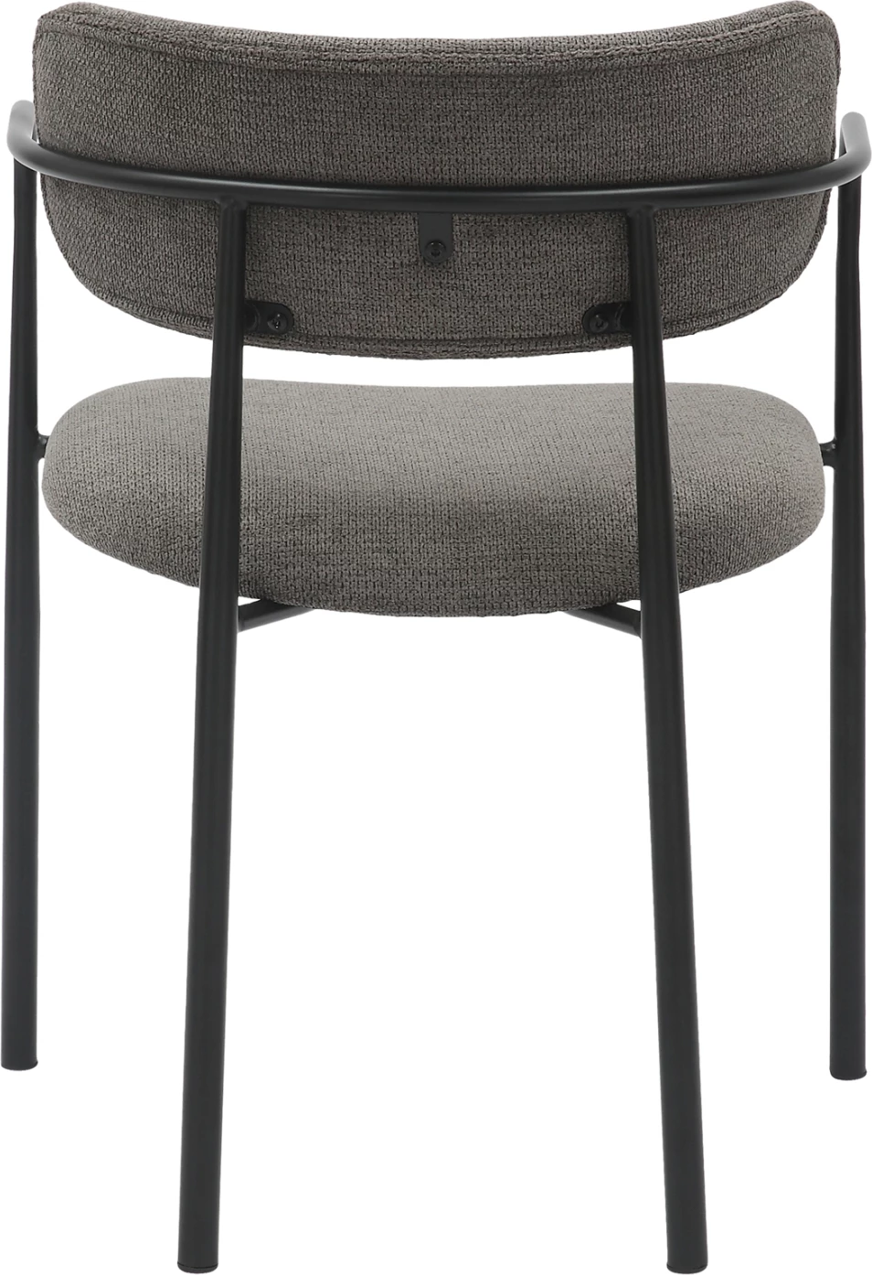 Karrige për ngrënie KRITTER FH9994.02 metal i zi-pëlhurë gri e errët 58x53x76Hcm, set prej 2 copash