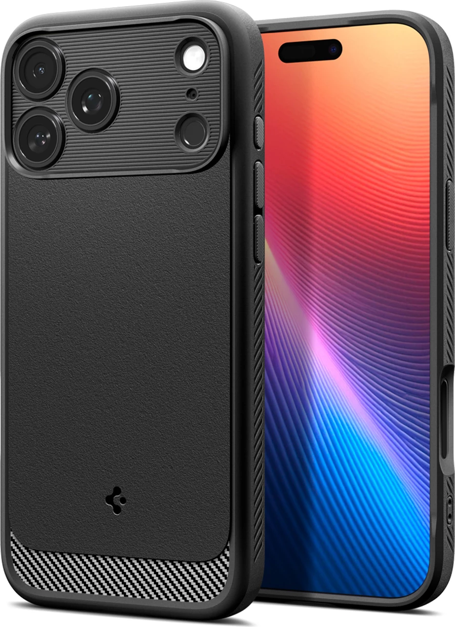 Kapotë telefoni Spigen Rugged Armor MagSafe, iPhone 17 Pro Max, TPU, e zezë