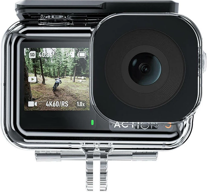 Mbështjellës i papërshkueshëm nga uji, Telesin, OA-WTP-003, për DJI Osmo Action 4/3, deri 45 m, me 3 fletë kundër mjegullës