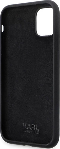 Mbështjellës Karl Lagerfeld KLHCN61SMHKNPK për iPhone 11/XR, silikon, i zi