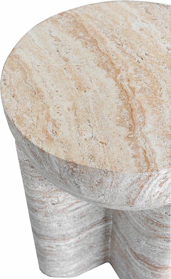 Tavolinë anësore Lithos Handle, bezhë, 36.5x36.5x46.5