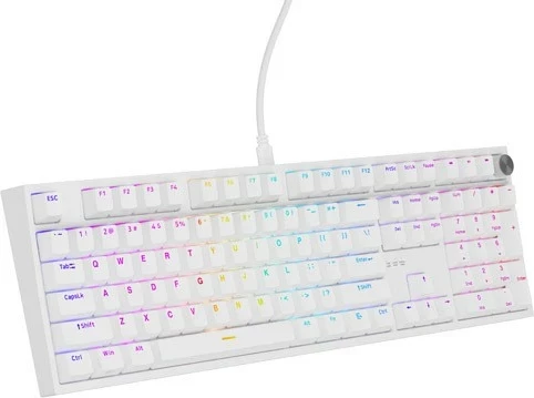 Tastierë mekanike Genesis Thor 404, RGB, Gateron Yellow Pro, full-size, e bardhë