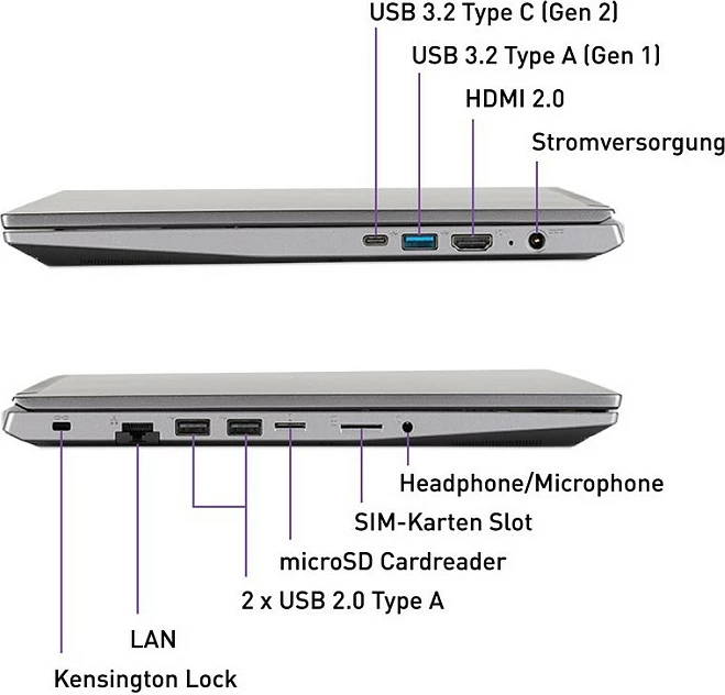 Laptop Terra 1500P, Ryzen 5 7430U, 16GB RAM Memorje, 500GB NVMe SSD, 15.6" FHD, 4G LTE, Windows 11, gri