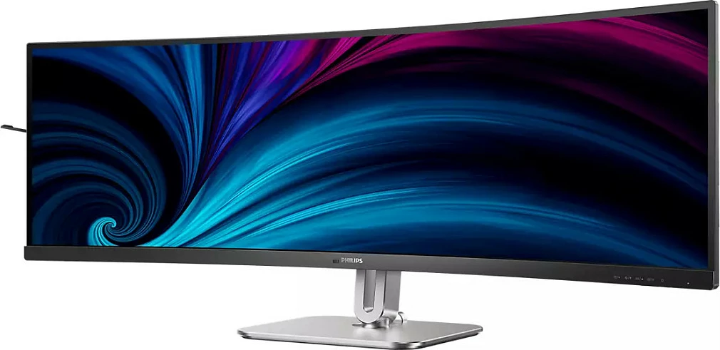 Monitor Philips 5000 Series 49B2U5900C/00, 48.8 inç SuperWide i lakuar, Dual QHD 5120x1440, USB-C 100W, i zi