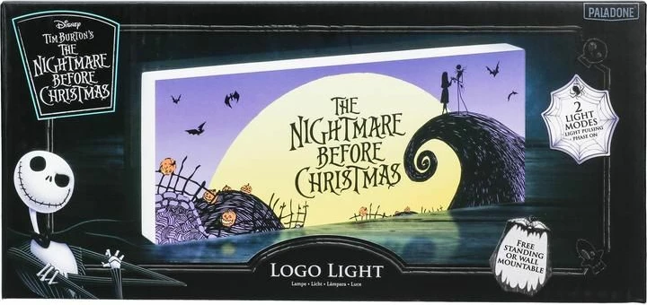 Lampë dekorative logo Paladone Nightmare Before Christmas, 30 cm, USB/3x AAA, 2 mënyra ndriçimi