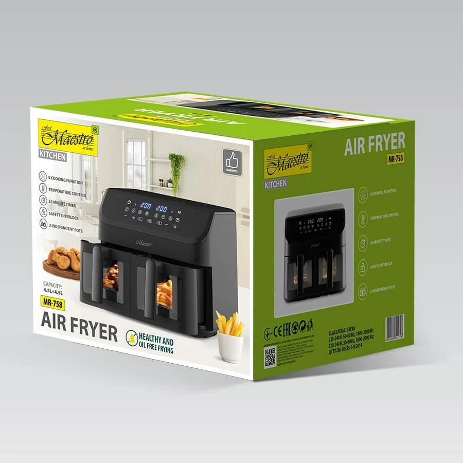 Fritezë me ajër të nxehtë Maestro MR-758, e zezë