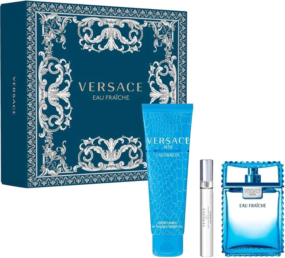 SET Versace Men Eau Fraiche ,Eau De Toilette 100ml+Shower Gel 150ml+10ml