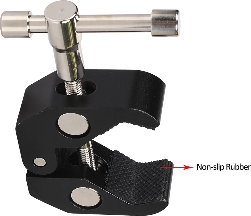 Mbajtës kapëse për kamerë/mikrofon, Hurtel, universal me krah të artikuluar, i rregullueshëm, zi