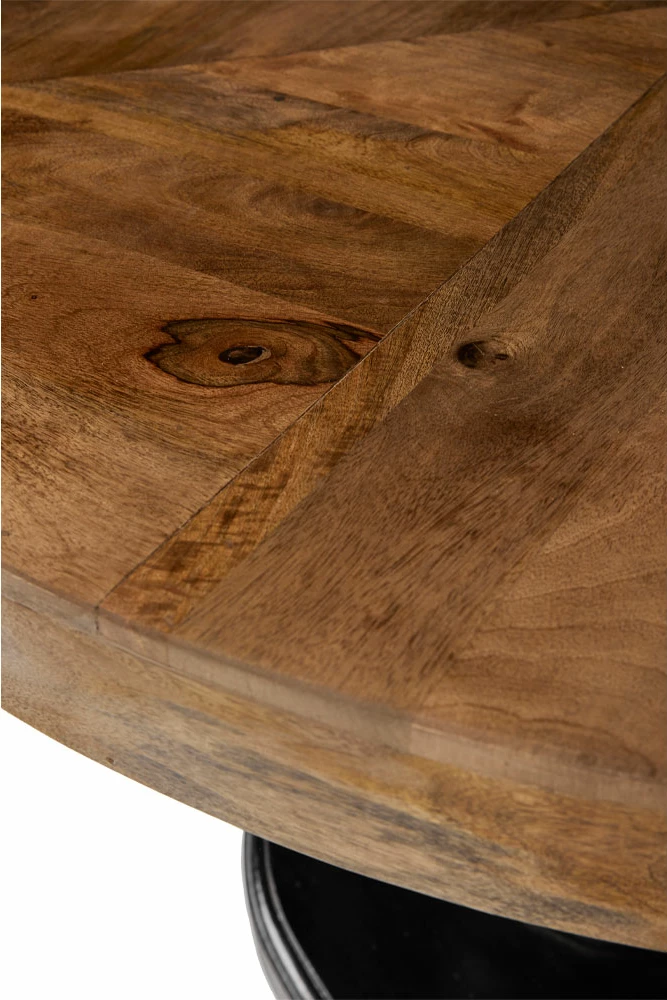 Tavolinë ngrënieje MAGNOLIA, dru mango natyral, 120x120x77cm