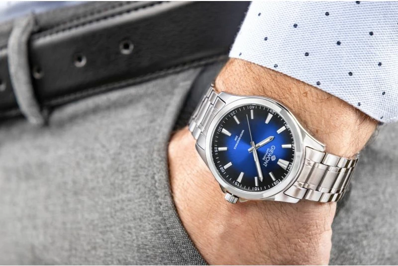 Orë dore për meshkuj Giewont, silver blue