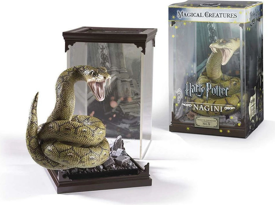 Figurinë koleksionuese NOBLE COLLECTION Harry Potter Magical Creatures Nagini 18.5 cm, e gjelbër, me kuti akrilike
