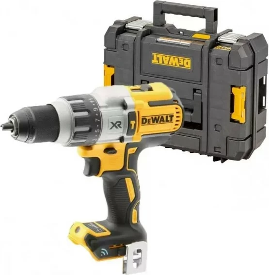 Trapan me goditje/vidëkthyes DeWalt DCD997NT 18V XR, 95Nm, mandrinë 13mm, me kasë plastike, verdhë/zezë