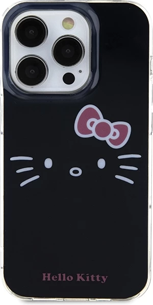 Mbështjellës Hello Kitty IML Kitty Face për iPhone 14 Pro Max, i zi
