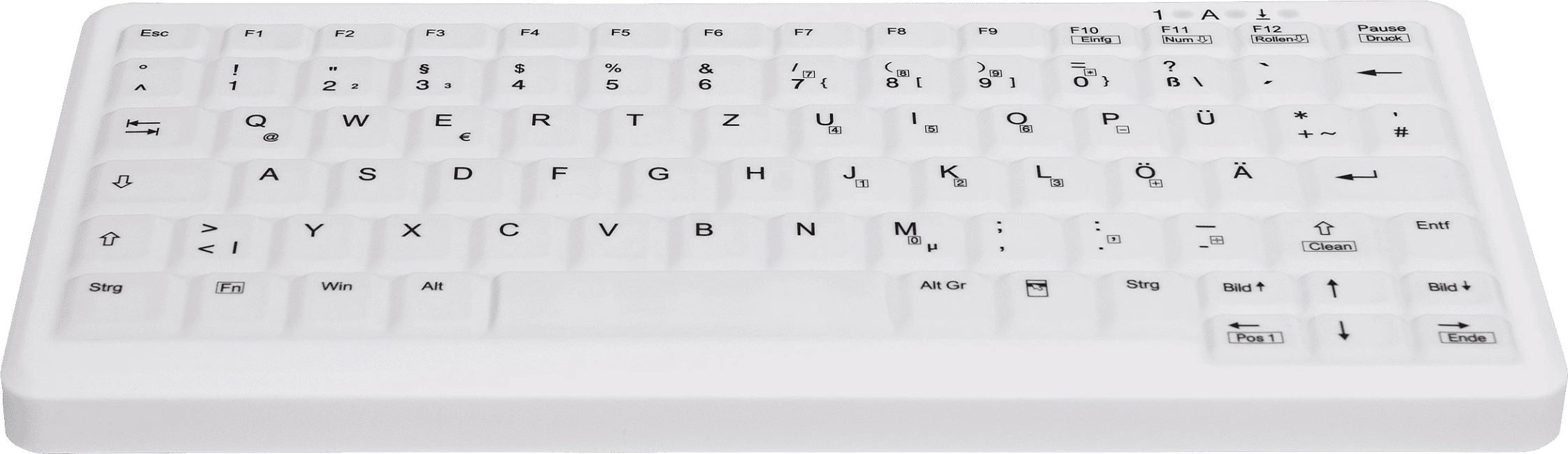 Tastierë Active Key AK-C4110 ClassicClean Medical, USB me kabëll, Mini, QWERTZ (DE), IP68, e bardhë