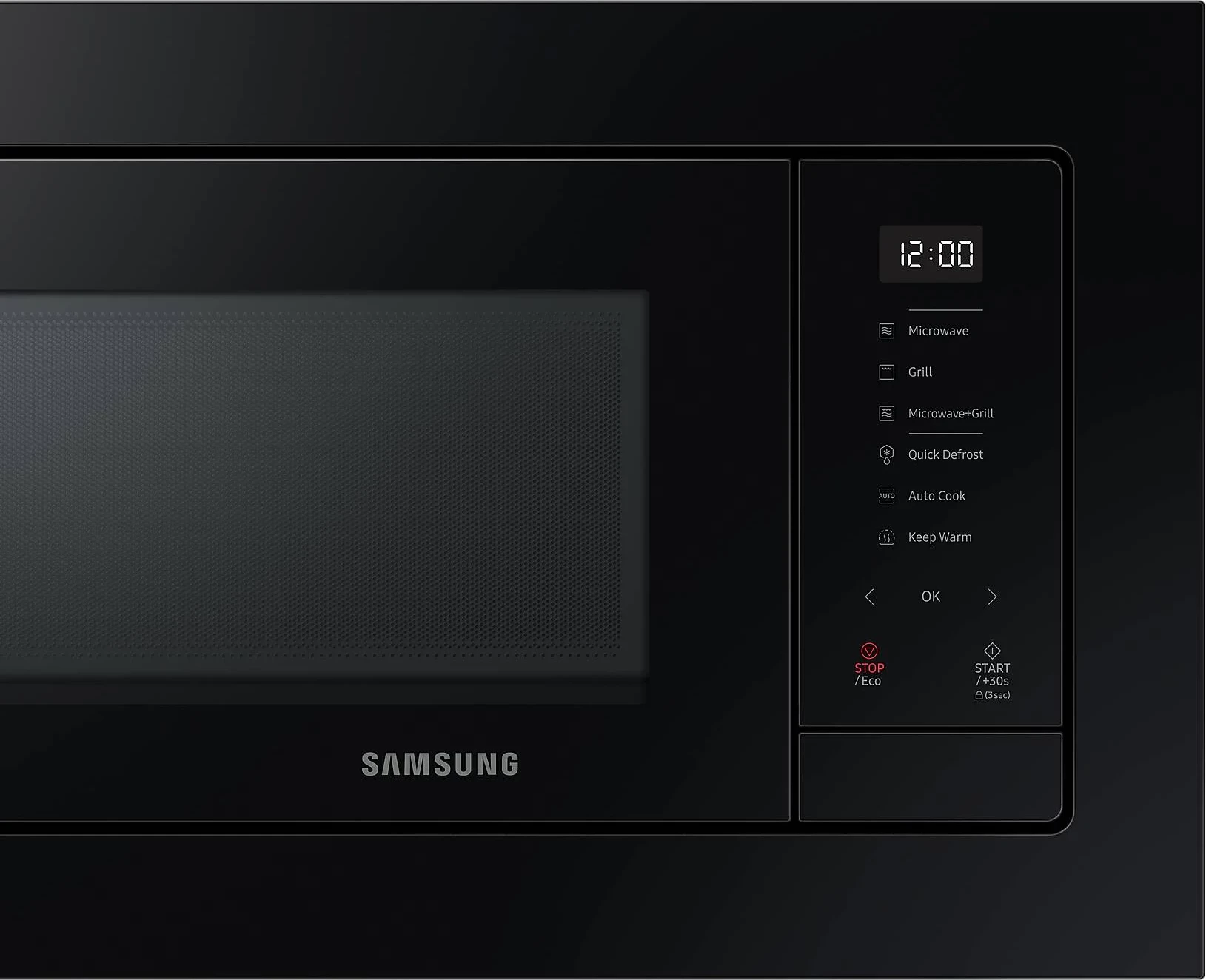 Mikrovalë, Samsung, MG23A7318CK/E2, 23 L, 1300 W, inkaso, me grill, e zezë