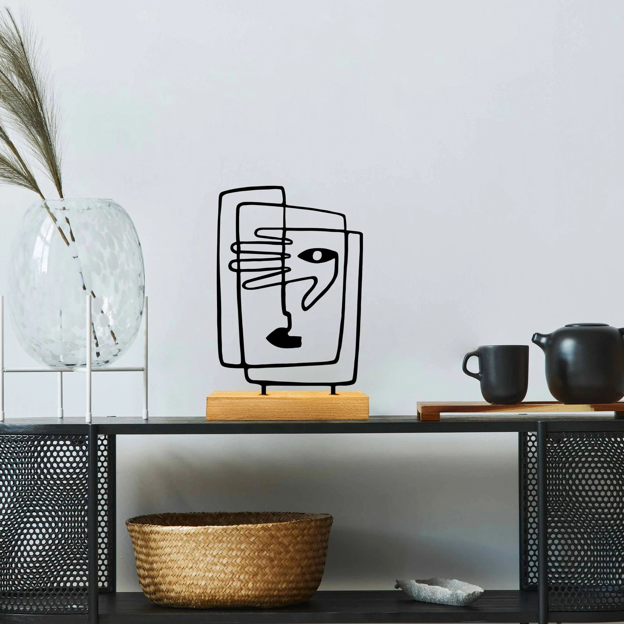 Objekt dekorativ Aberto Design, dru dhe e zezë