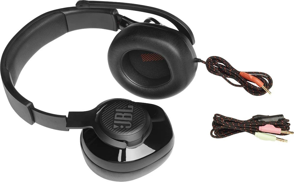 Kufje me kabllo JBL Quantum 200, mikrofon i shkëputshëm, të zeza