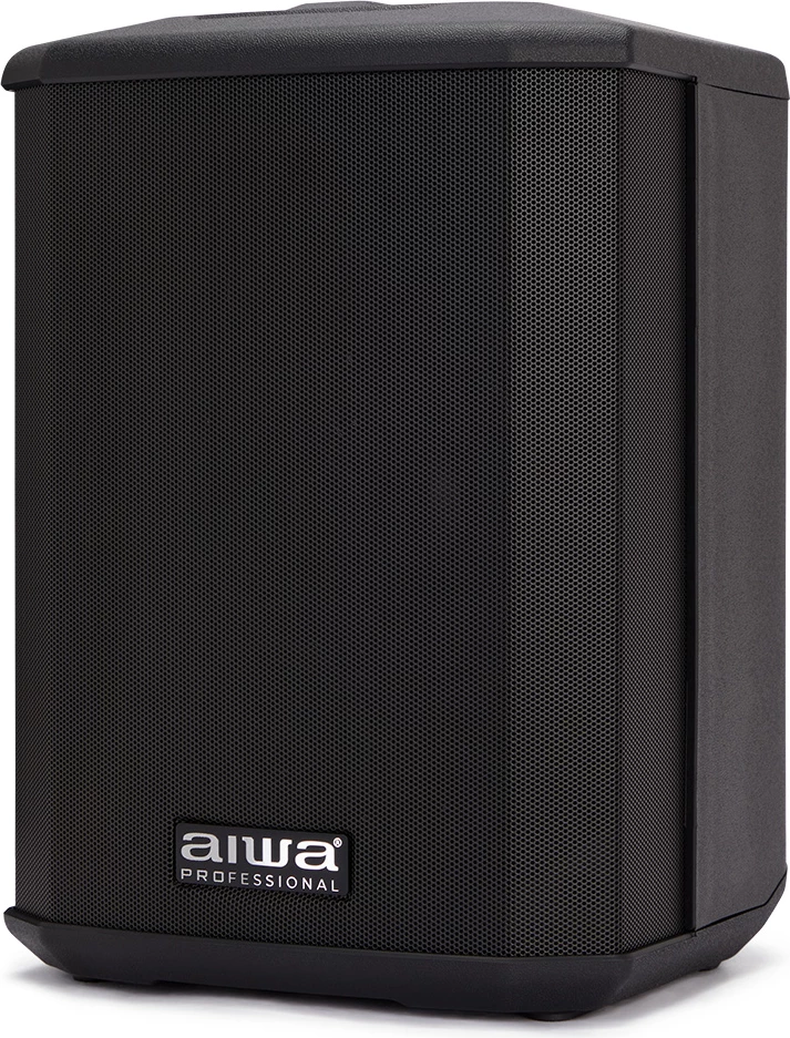 Altoparlant portativ aktiv Aiwa AX-1PRO 100W RMS Bluetooth 5.0 me bateri, mikser 3-kanalësh me reverb, TWS, 6.5\" woofer, i zi