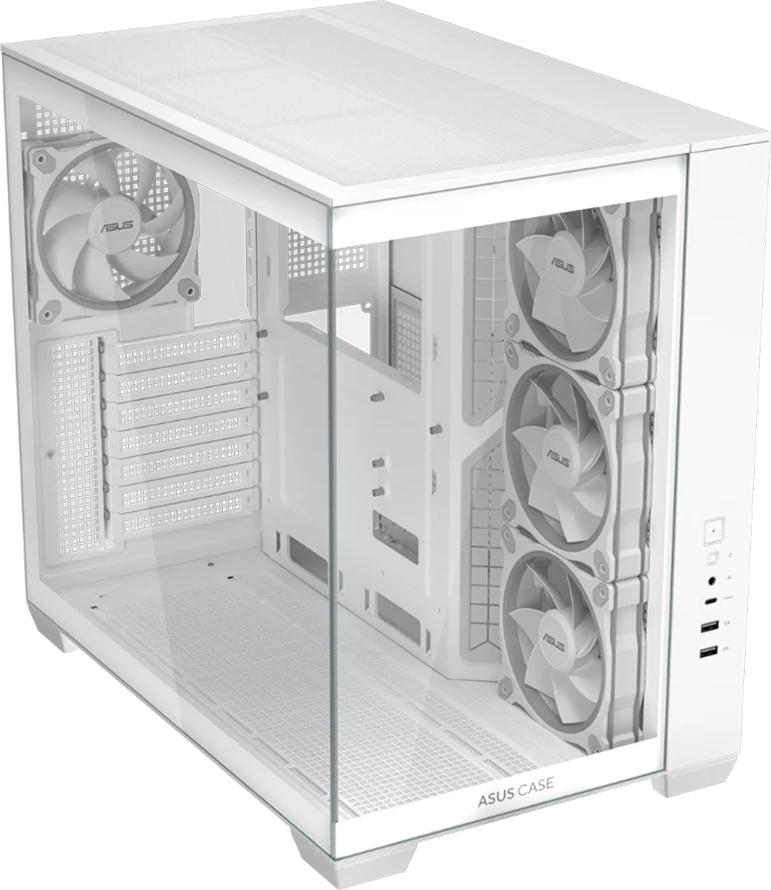 Kasë ASUS A32 PLUS ARGB TG ATX, 4x120mm ARGB fanë, Tempered Glass, e bardhë