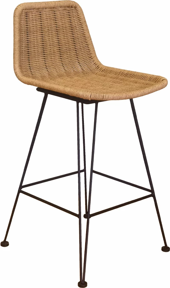 Karrige për bar Denmark, ratan natyral, 42x53x90