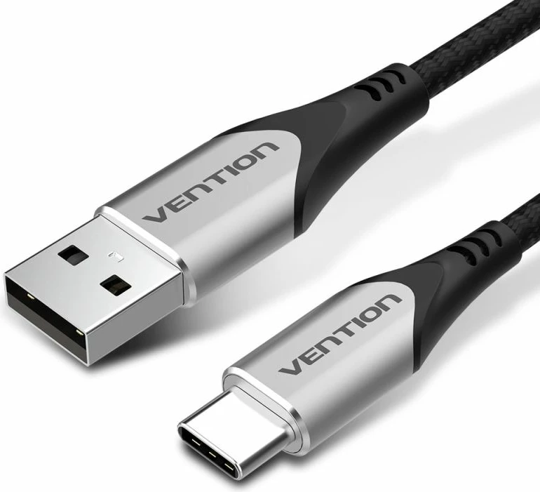 Kabllo USB-A në USB-C Vention, gri